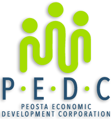 Peosta Economic Development Corporation logo with interlinked human figures