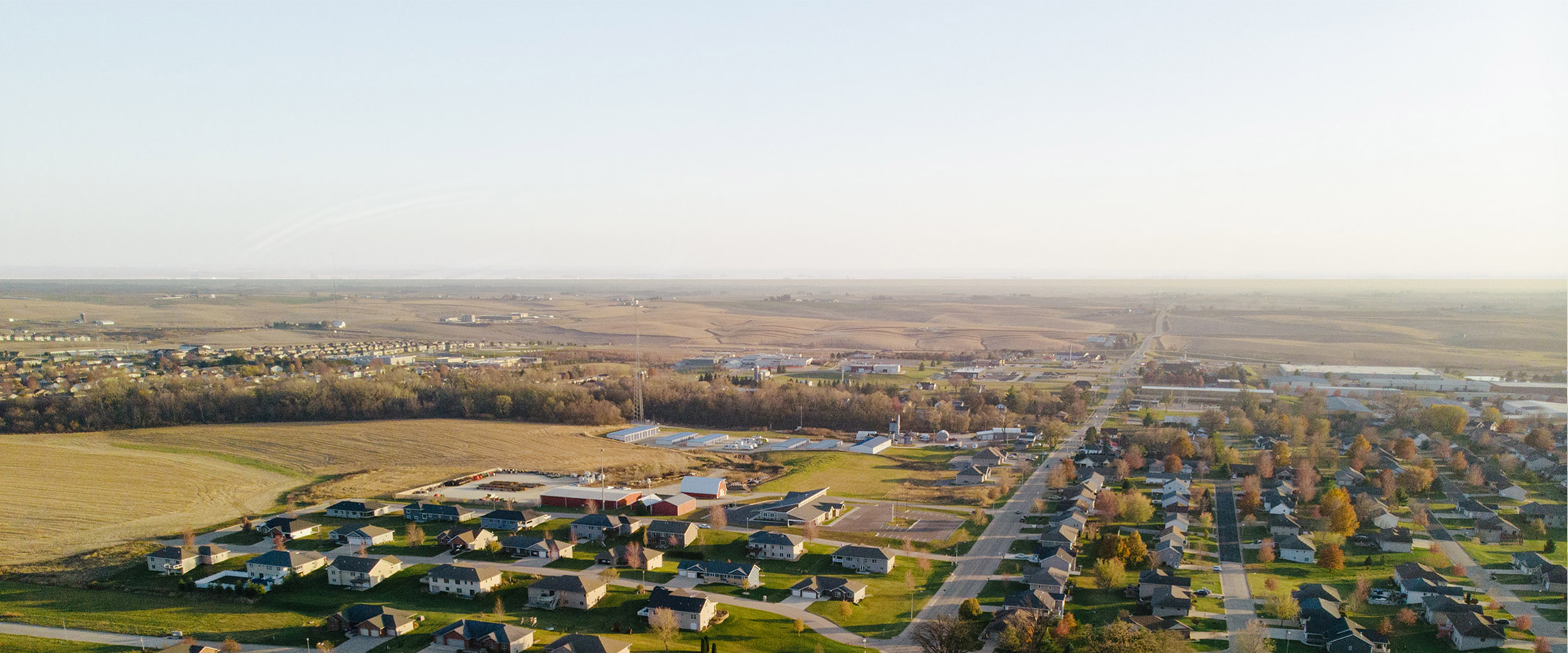 Overhead photo of neighborhood in Peosta, Iowa